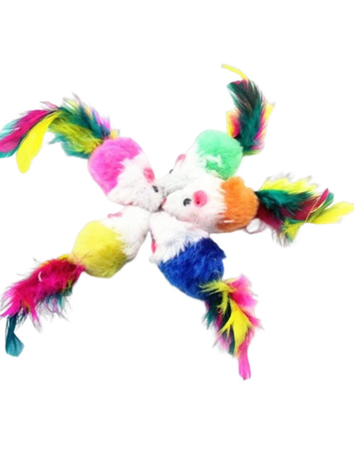 Load image into Gallery viewer, 5 Pieces Cat Interactive Toy Cat Plush Mice Toy for Cats and Kitten Training
